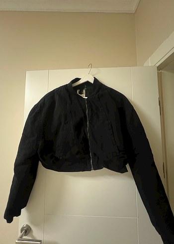 Kemerli Siyah Keten Kadın Ceket - Görsel 2