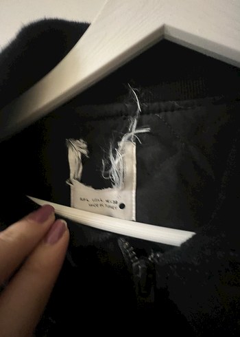 Kemerli Siyah Keten Kadın Ceket - Görsel 4