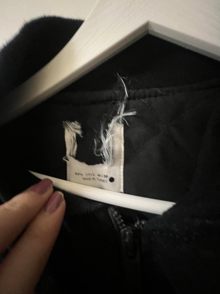 Kemerli Siyah Keten Kadın Ceket - Görsel 4