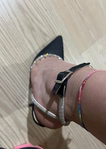 Parlak Siyah Yılan Desenli Stiletto Topuklu Ayakkabı - Görsel 10