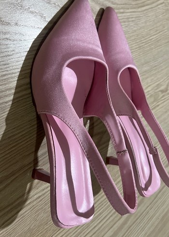 Pembe Stiletto Topuklu Kadın Abiye Ayakkabı - Görsel 6
