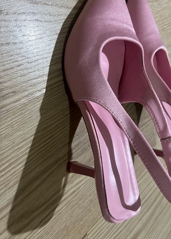 Pembe Stiletto Topuklu Kadın Abiye Ayakkabı - Görsel 5