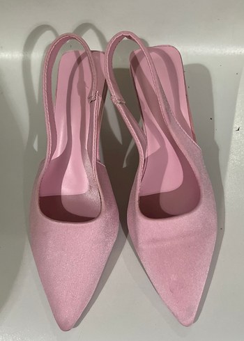 Pembe Stiletto Topuklu Kadın Abiye Ayakkabı - Görsel 2