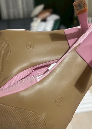 Pembe Stiletto Topuklu Kadın Abiye Ayakkabı - Görsel 4