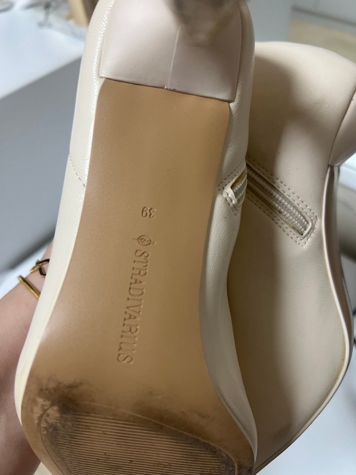 Bej Deri Stiletto Topuklu Kadın Bot - Görsel 5