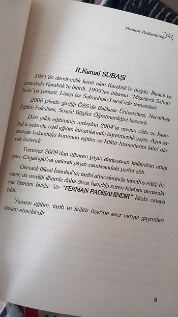 Beden Ferman Padişahındır R. Kemal Subaşı