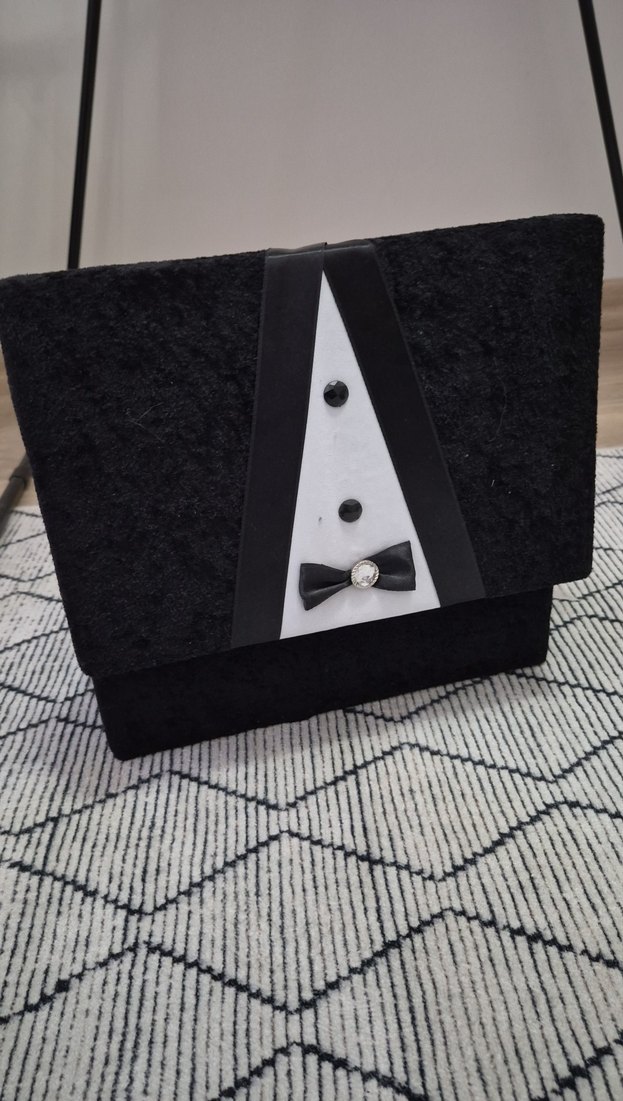 Siyah Düğmeli damat bohçası - Görsel 4