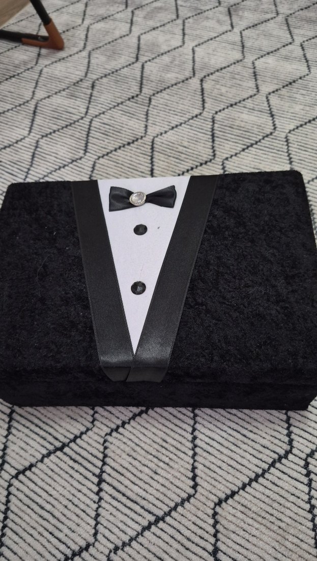 Siyah Düğmeli damat bohçası - Görsel 5