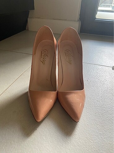 38 Beden Somon rengi stiletto