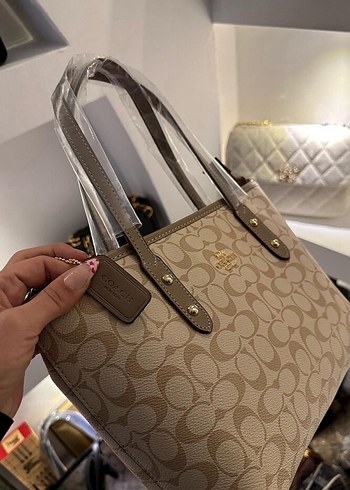  Beden kahverengi Renk Coach kova çanta