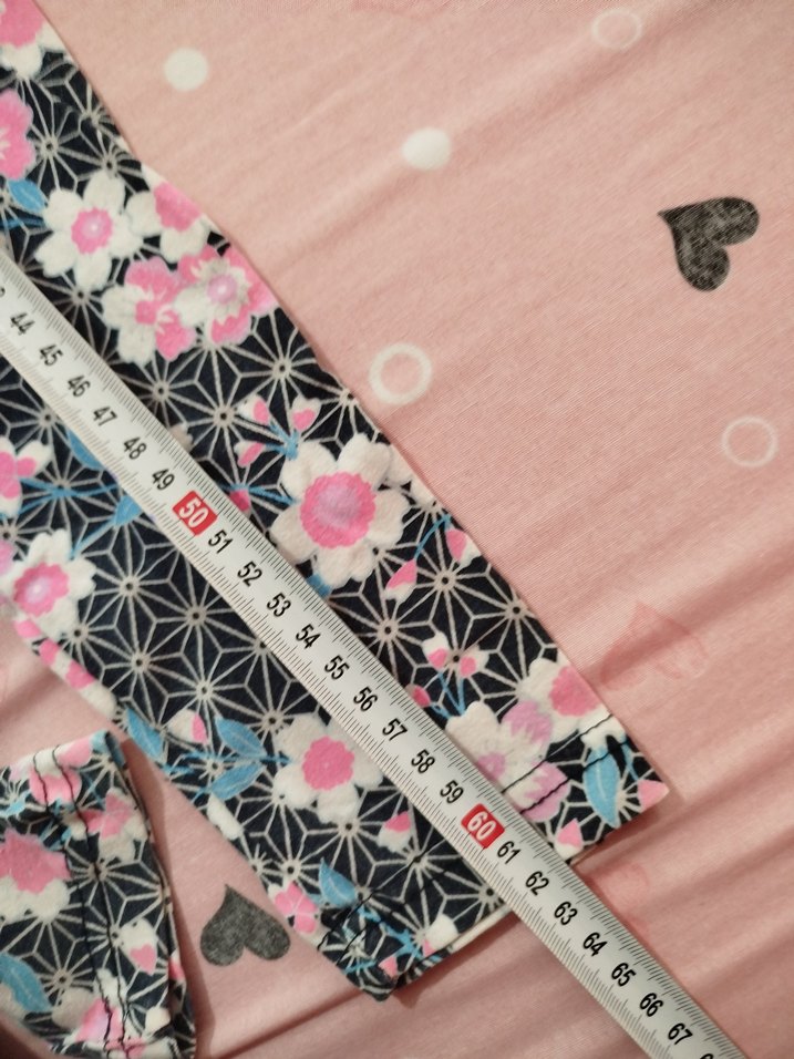 Pembe çiçek desenli kız çocuk tayt. - Görsel 4