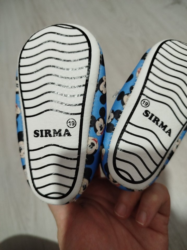 Mavi Mickey Mouse Desenli Erkek Bebek Ayakkabısı - Görsel 3