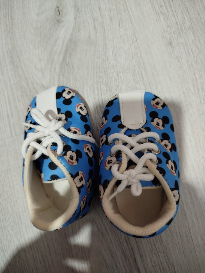 Mavi Mickey Mouse Desenli Erkek Bebek Ayakkabısı - Görsel 4