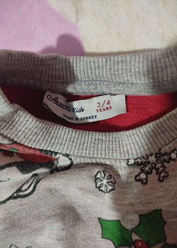 Mickey Desenli Gri Kışlık Çocuk Pijama Takımı - Görsel 3