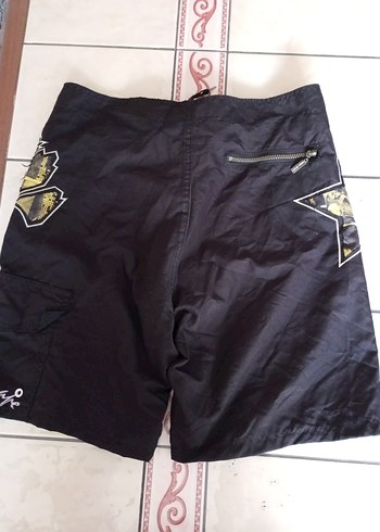 Siyah Bağcıklı Erkek Midi Şort - Görsel 2