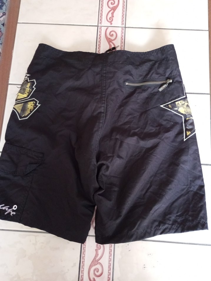 Siyah Bağcıklı Erkek Midi Şort - Görsel 2