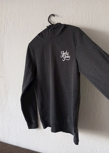 s/m Beden Jack&jons erkekSiyah Kapüşonlu Sweatshirt
