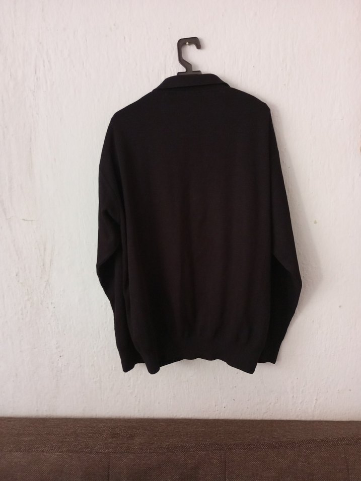 Erkek Siyah Fermuarlı Uzun Kollu Kazak - Görsel 2