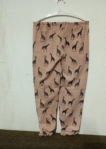 Kız Çocuk Baskılı Bej Rahat Tayt - Görsel 2