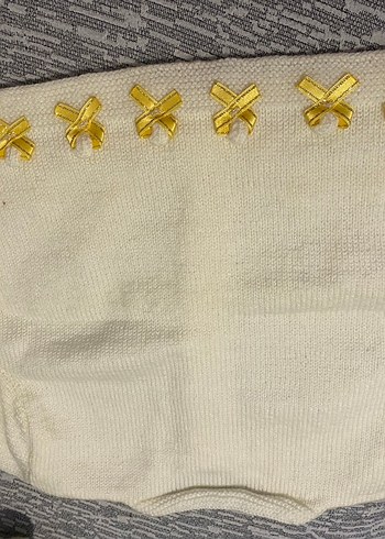 Nakışlı Beyaz Kız çocuk Hırka - Görsel 3