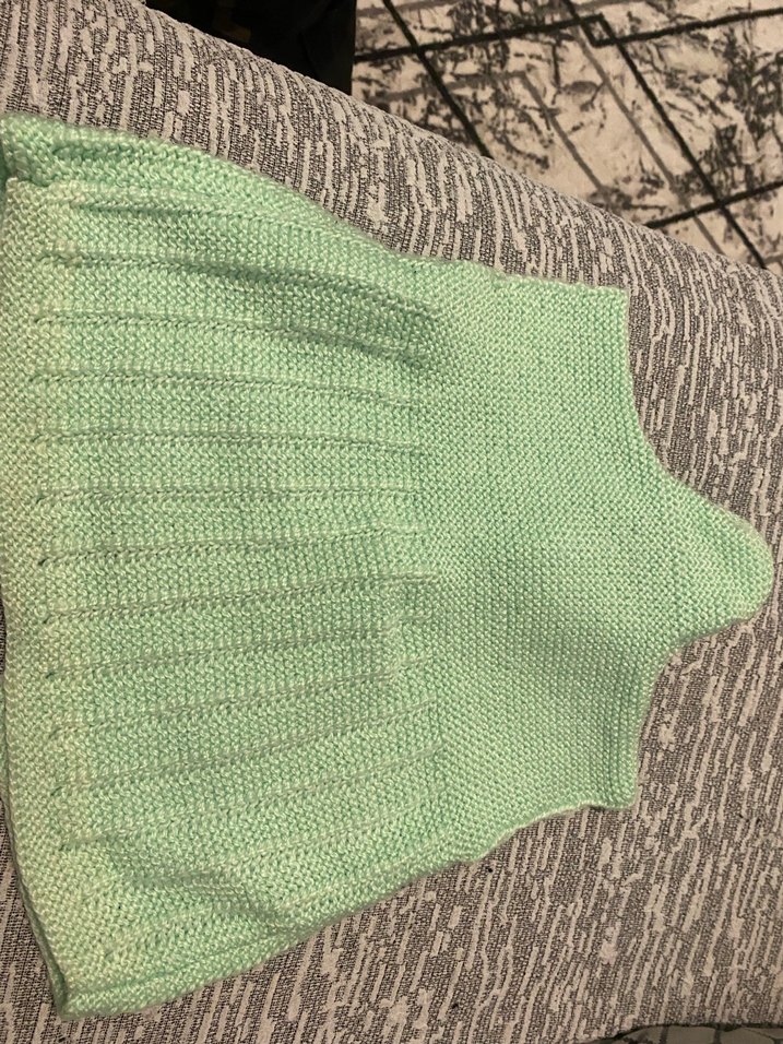 Kız Çocuk Yeşil Örgü Kolsuz Hırka - Görsel 2