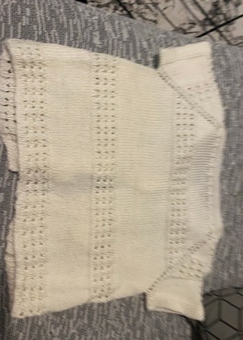 Kız Çocuk Beyaz Bohem Örgü Hırka - Görsel 2