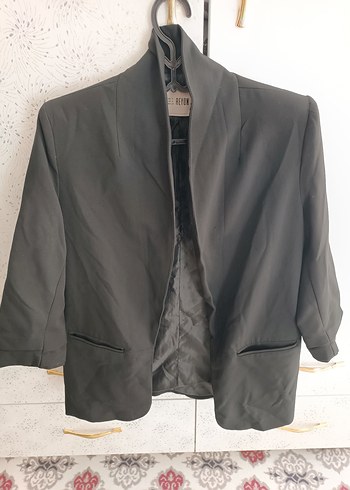 Düğmeli Siyah Kadın Blazer Ceket