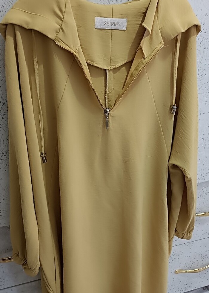 SETRMS Kapüşonlu Sarı Tunik - Görsel 2