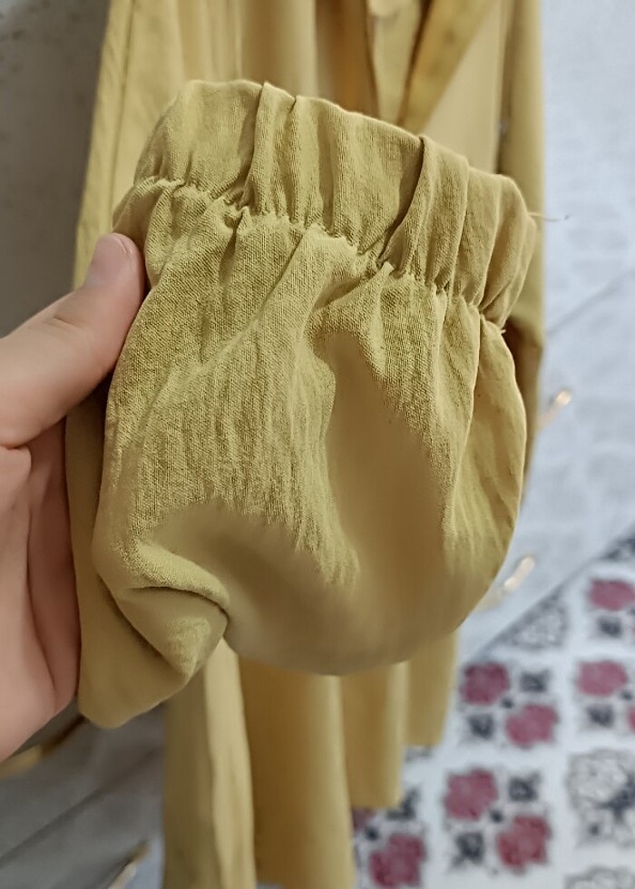 SETRMS Kapüşonlu Sarı Tunik - Görsel 3