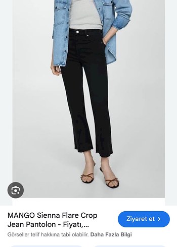 MANGO Sienna Flare Crop Kadın Jean Pantolon