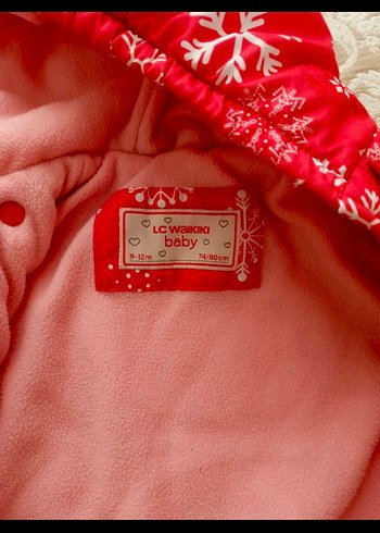 Kapüşonlu Kız Bebek Kış Tulumu - Renkli - Görsel 2