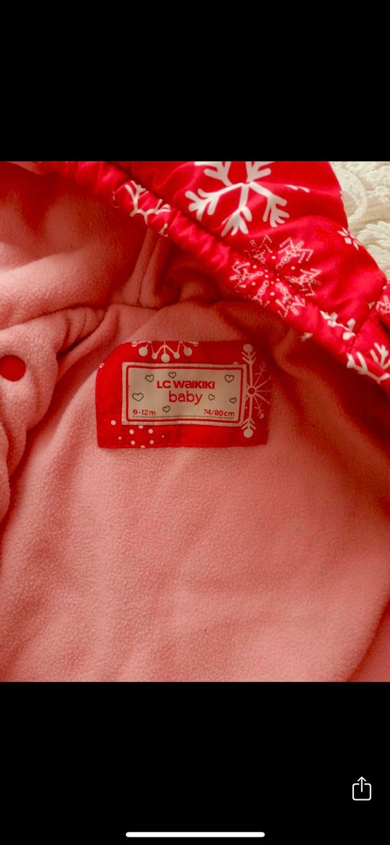 Kapüşonlu Kız Bebek Kış Tulumu - Renkli - Görsel 2