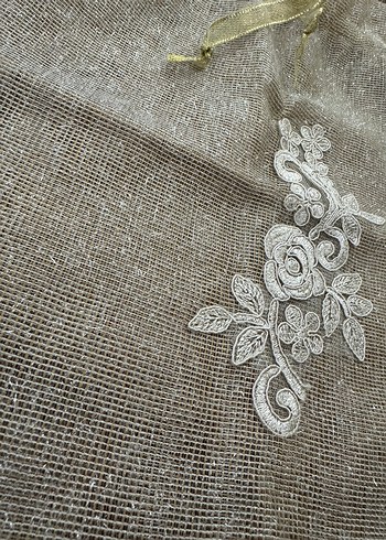 Nakış İşlemeli gold büyük kese - Görsel 6