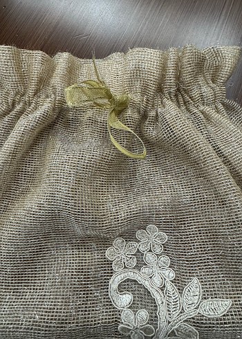 Nakış İşlemeli gold büyük kese - Görsel 3