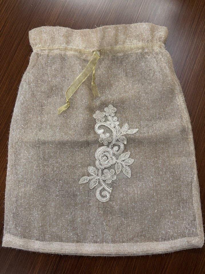 Nakış İşlemeli gold büyük kese - Görsel 5