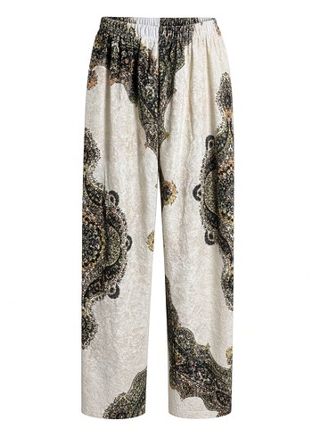 American Vintage Kadin Bohem Batik Desenli Salas Kumas Pantolon