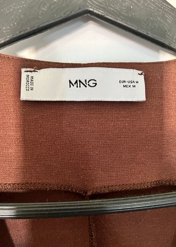 Mango Düğmeli Kahverengi Kadın Yün Yelek