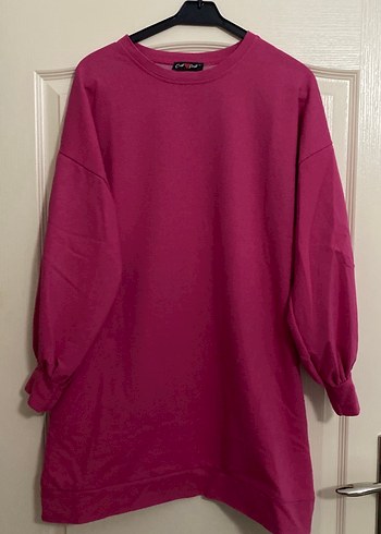 Pembe Oversize Kadın Sweatshirt