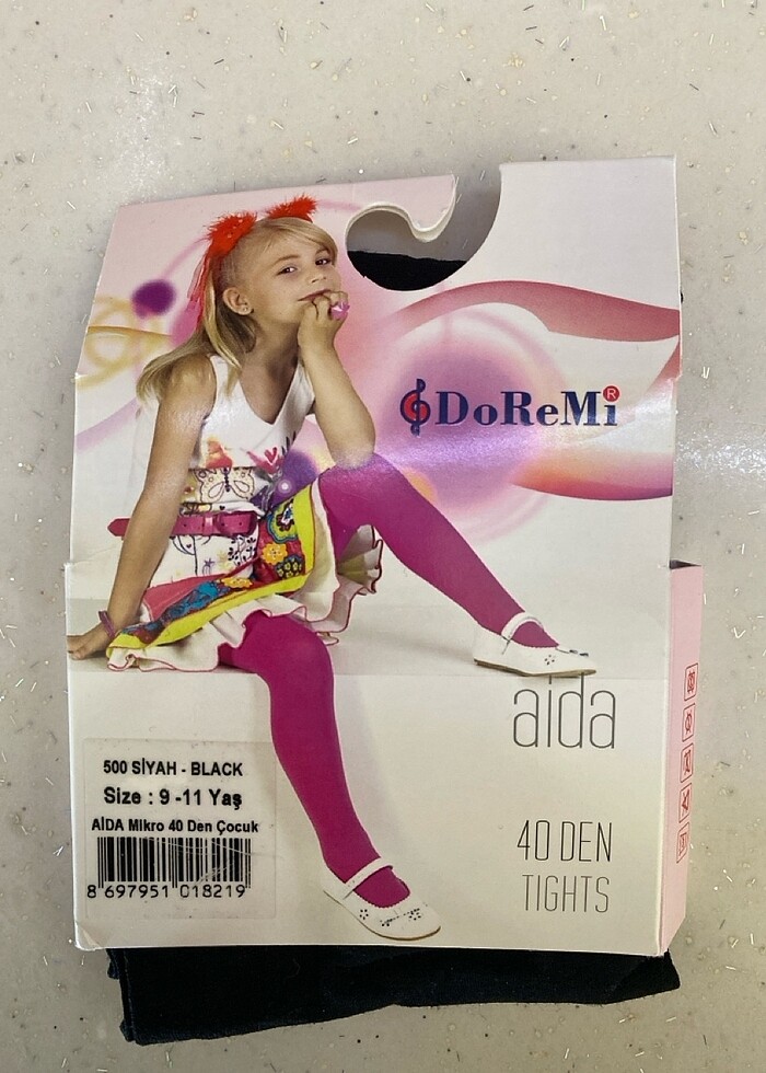 Kız çocuk muz ve desenli çoraplar - Görsel 4