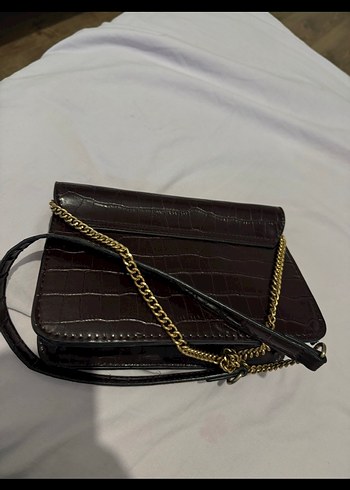 Mango Kahverengi Deri Kadın Çanta - Görsel 3