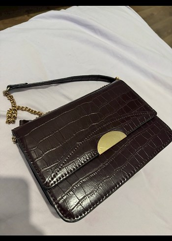 Mango Kahverengi Deri Kadın Çanta - Görsel 2