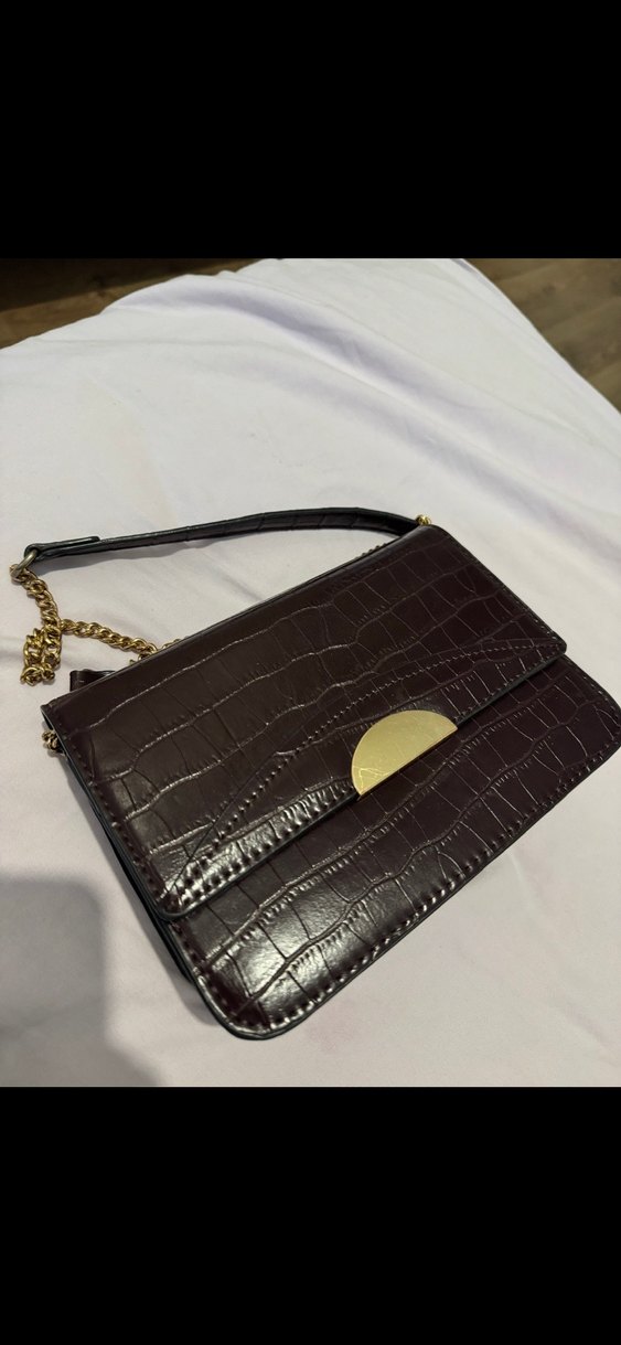 Mango Kahverengi Deri Kadın Çanta - Görsel 2