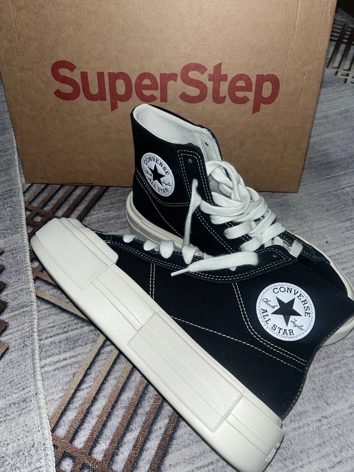 Converse. Siyah Platform Topuklu Kadın Spor Ayakkabı - Görsel 5
