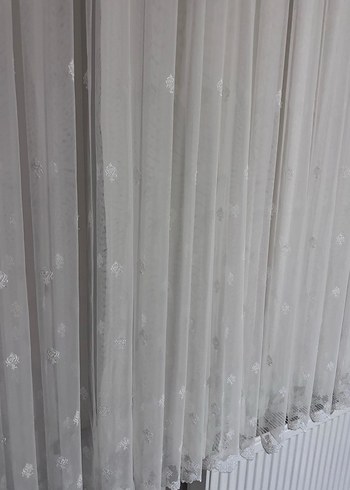 Beyaz Düz tül Perde - Görsel 3