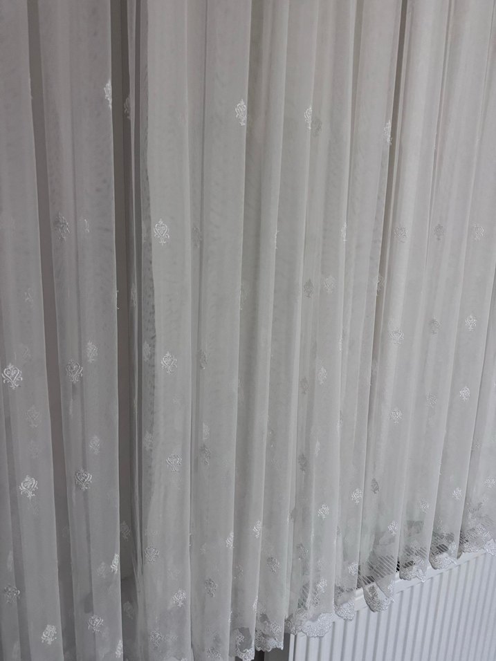 Beyaz Düz tül Perde - Görsel 3