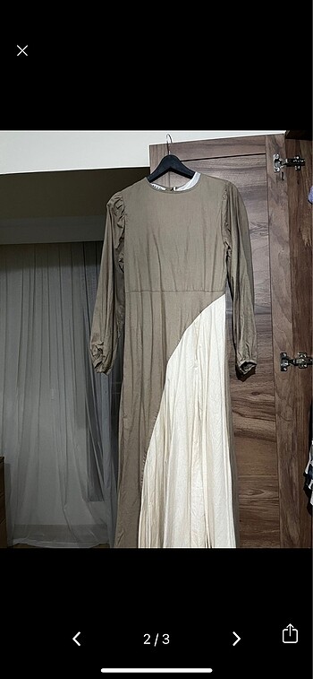 Suud Collection Suud astarlı keten elbise