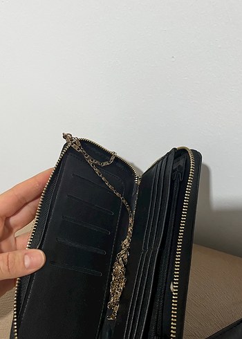 Siyah Deri Kadın Cüzdanı - Görsel 5