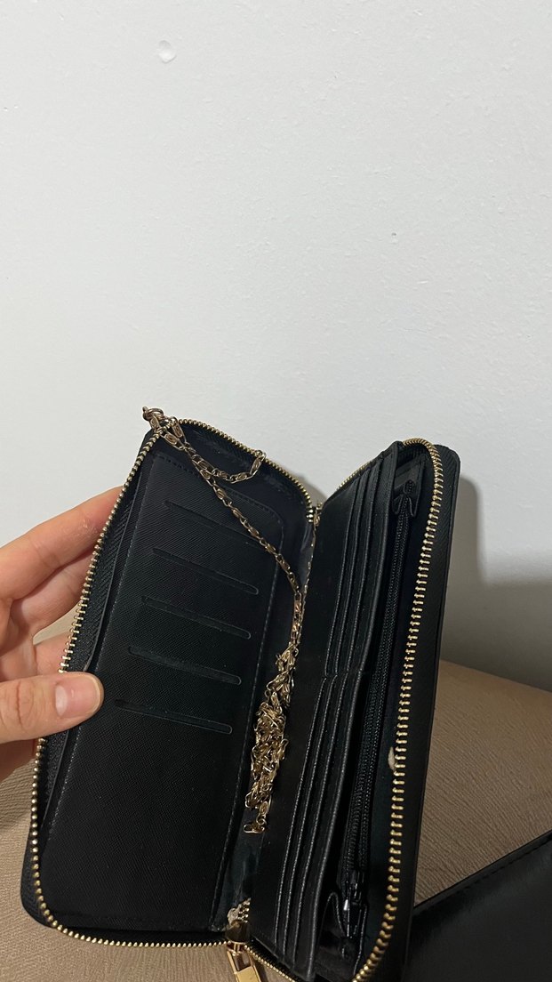 Siyah Deri Kadın Cüzdanı - Görsel 5