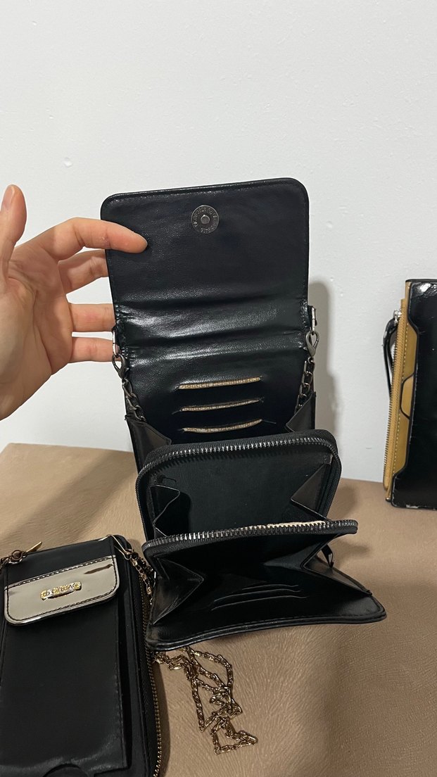 Siyah Deri Kadın Cüzdanı - Görsel 3