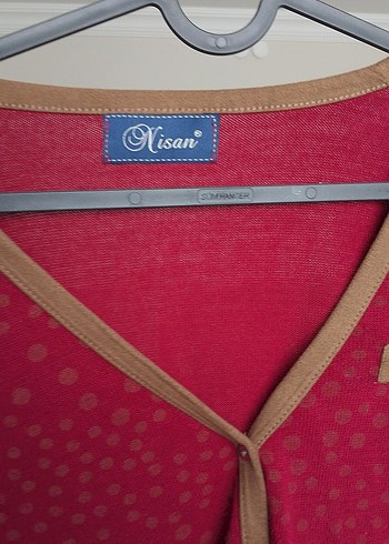 Pembe Uzun Kollu Düğmeli Triko Hırka - Görsel 3